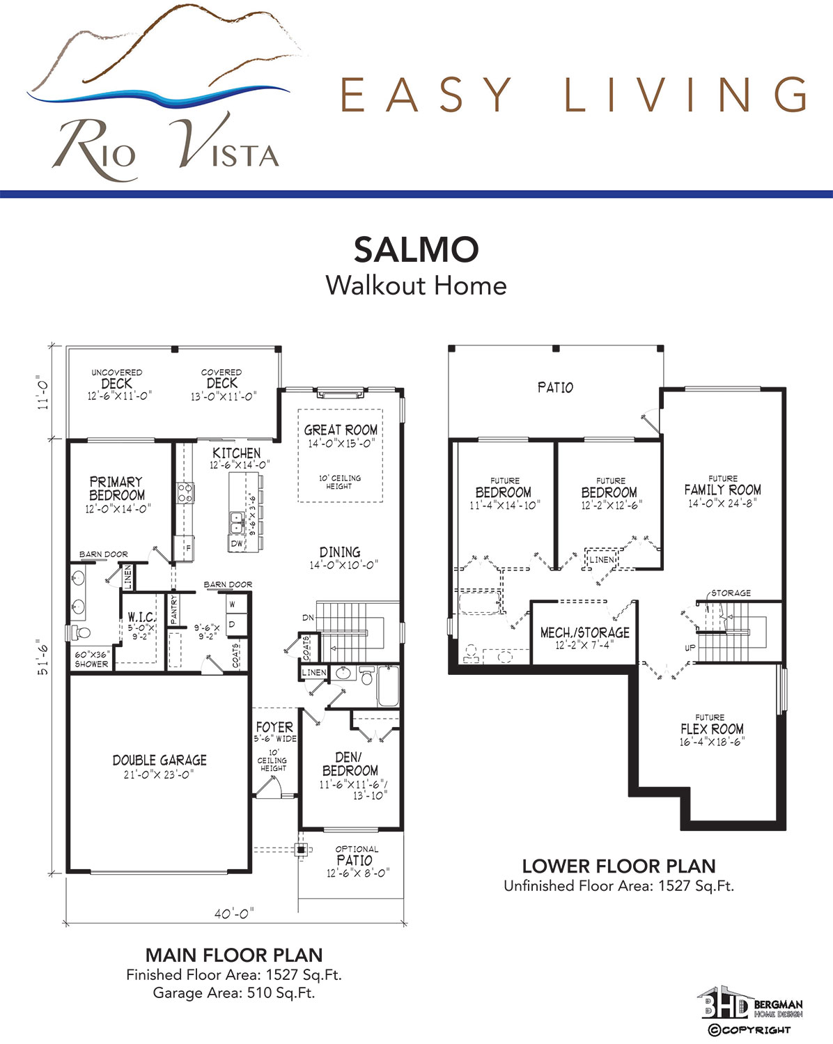 Rio Vista - Salmo Walkout Home Layout